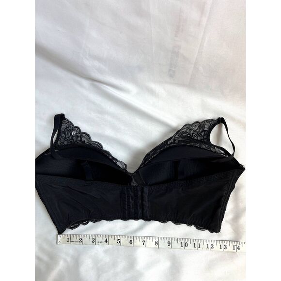 Maidenform Black Lace Sexy Overbust Bra Size 38D RN15763 Witchy Date Lingerie - Picture 7 of 8